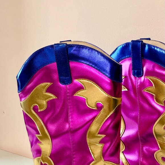 Cape Robbin Metallic Multi Color 3" Block Heel Western Cowboy Boots - Picture 9 of 9